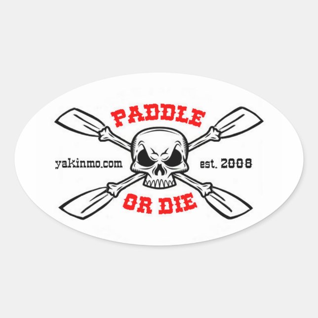 Paddel oder Die Yakinmo.com Aufkleber (Vorderseite)