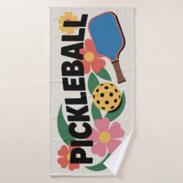 Paddel und Handtuch für Ball und Blumen Badehandtuch