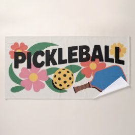 Paddel und Handtuch für Ball und Blumen Badehandtuch