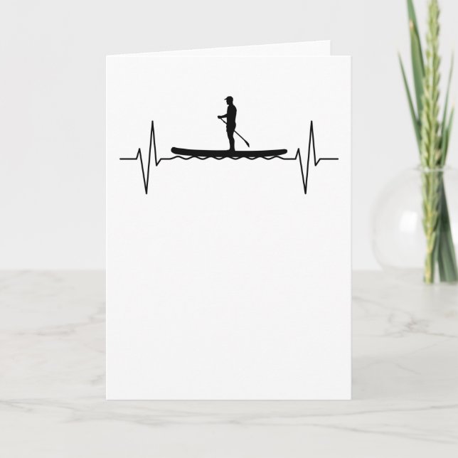 Paddelbrett-Heartbeat-SUP-Geschenk Karte (Vorderseite)