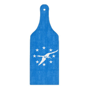 Paddelflagge auf der Glasplatte Corpus Christi Schneidebrett