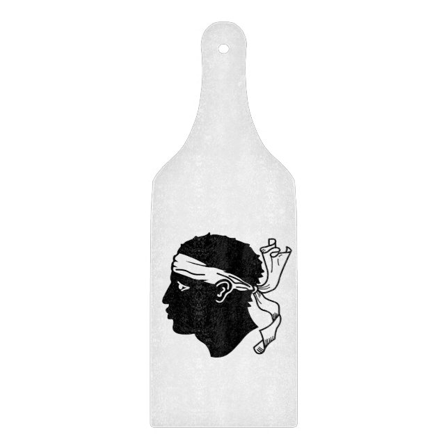 Paddelflagge aus Glas, Frankreich, Korsika Schneidebrett (Vorderseite)