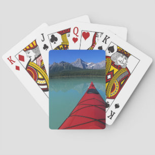 Paddeln auf dem Waterfowl Lake unterhalb des Howse Spielkarten