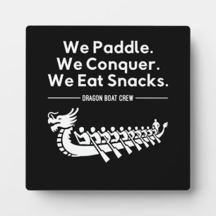 Paddeln, Erobern, Snacks essen - Lustiger Drachenb Fotoplatte