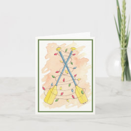 Paddeln mit Weihnachtsbeleuchtung Karte