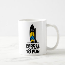 Paddeln Sie auf dem Weg zum Spaß beim SUP Design Kaffeetasse