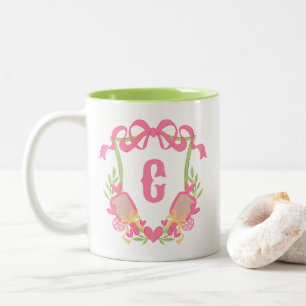 Paddelpaddel Monogram Wappen Zweifarbige Tasse