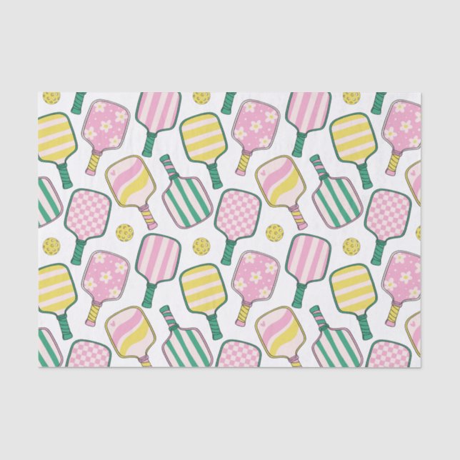Paddelpaddel, pink, grün und gelb seidenpapier (Vorderseite)