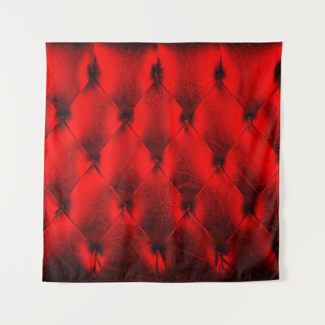 Padding cushion, Vintage red padding cushion textu Wandteppich (Vorderseite)