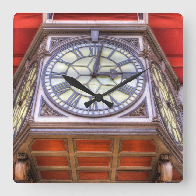 Paddington Bahnhofs-Uhr Quadratische Wanduhr (Vorderseite)