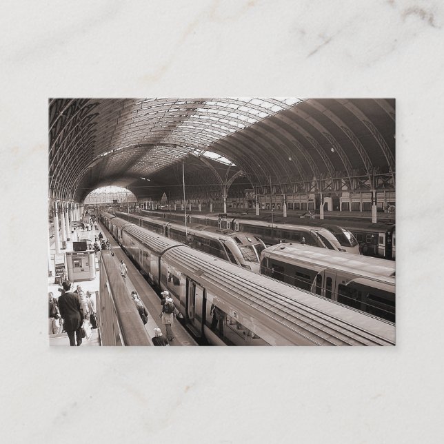 Paddington Station, London. MiniFoto Visitenkarte (Vorderseite)