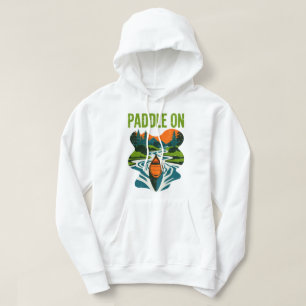 Paddle auf Kanu-Adventure Mountain River Design Hoodie