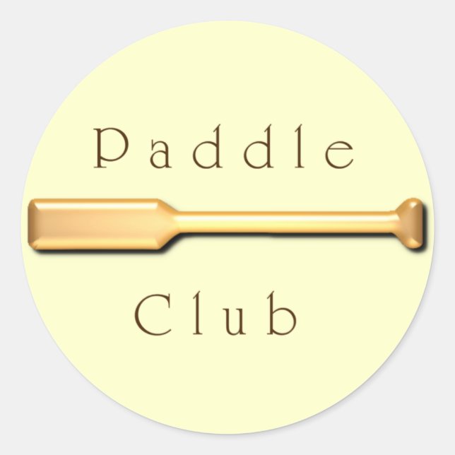 Paddle Club Runder Aufkleber (Vorderseite)