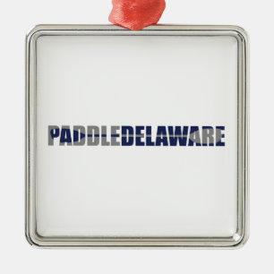 Paddle Delaware Kayaking Ornament Aus Metall