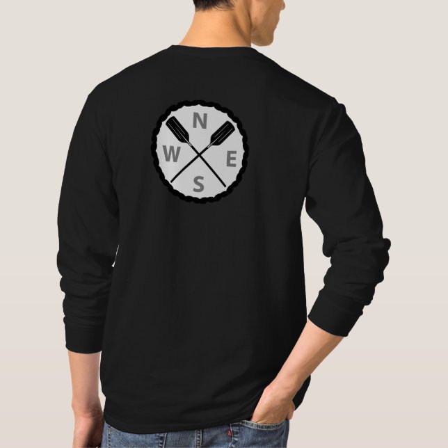 Paddle Explorer-Design - Männlicher Basic Long Sle T-Shirt (Rückseite)