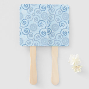Paddle Fan-Blue Pearls Hand Fan Fächer