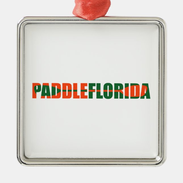 Paddle Florida Kayaking Ornament Aus Metall (Vorne)
