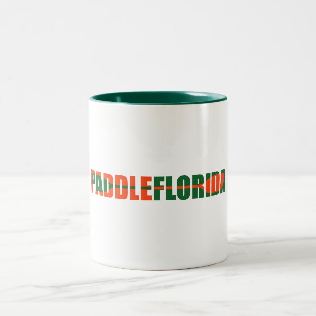 Paddle Florida Kayaking Zweifarbige Tasse (Mittel)