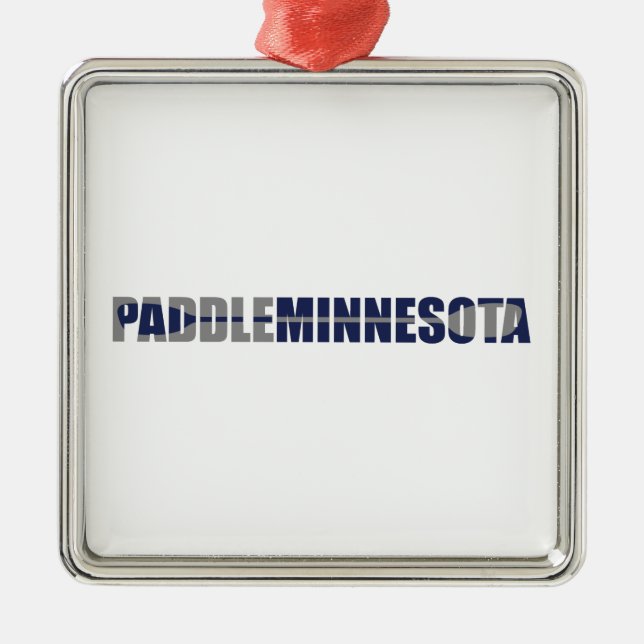 Paddle Minnesota Kayaking Ornament Aus Metall (Vorne)