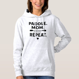 Paddle Mom Repeat Lustiges Kayaking Outdoor-Abente Hoodie