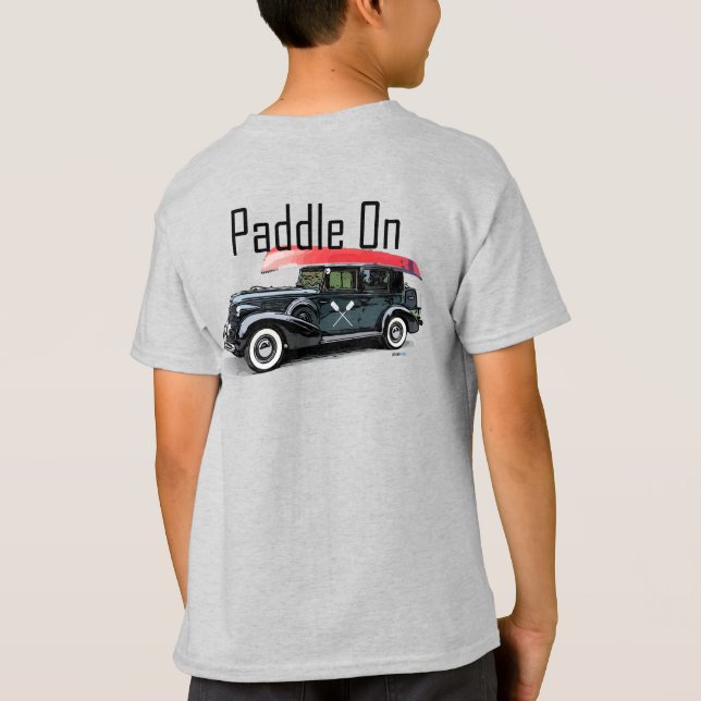 Paddle On Classic Car Design - T-Shirt De Base Pou (Dos)
