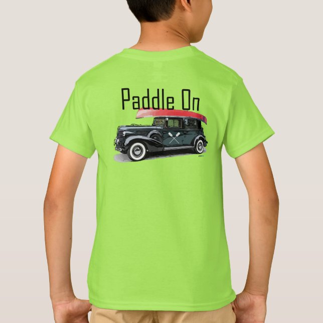 Paddle On Classic Car Design - T-Shirt De Base Pou (Dos)