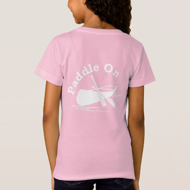 Paddle On Design - Girls' Fine Jersey T - Shirt (Rückseite)