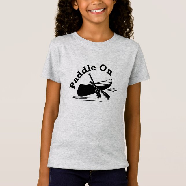 Paddle On Design - Girls' Fine Jersey T - Shirt (Vorderseite)