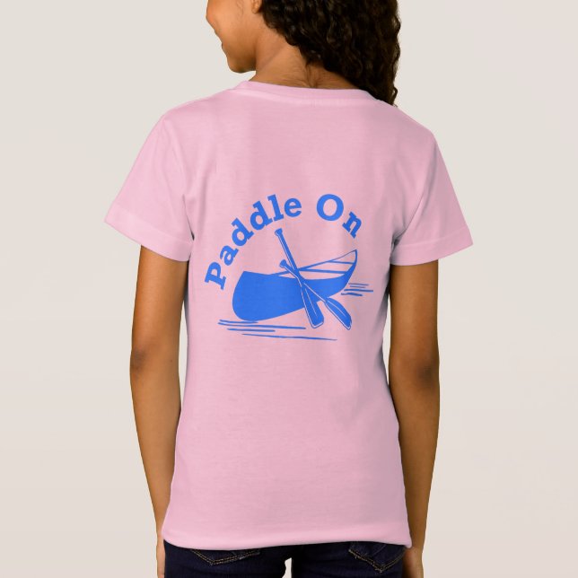 Paddle On Design - Girls' Fine Jersey T - Shirt (Rückseite)