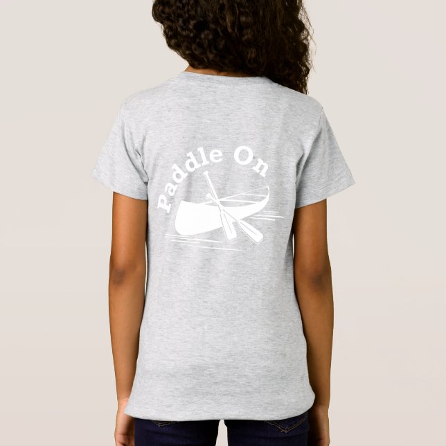 Paddle On Design - Girls' Fine Jersey T - Shirt (Rückseite)