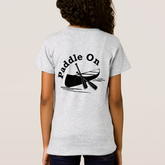 Paddle On Design - Girls' Fine Jersey T - Shirt (Rückseite)
