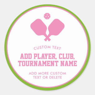 Paddle-Party Paddles Pink Green Custom Runder Aufkleber