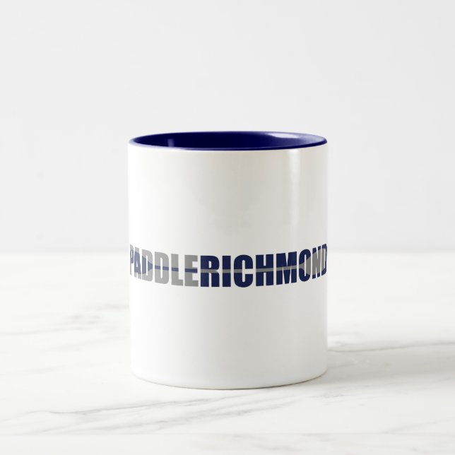 Paddle Richmond Virginia Kayaking Zweifarbige Tasse (Mittel)