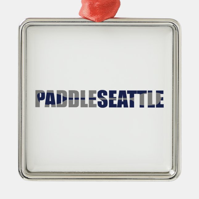 Paddle Seattle Kayaking Ornament Aus Metall (Vorne)