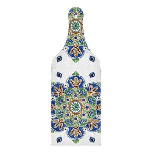 Paddle Shaped Medallion Glas Cutting Board Schneidebrett