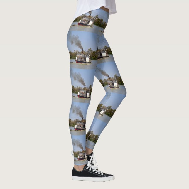 Paddle Steamer Cruising River Murray , Leggings (Rechts)