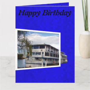 Paddle Steamer Jumbo Birthday Card Karte