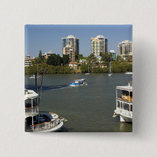 Paddle Steamers, Brisbane River, Brisbane, Button