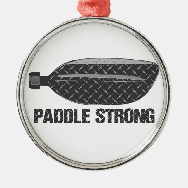 Paddle Strong Silbernes Ornament (Vorne)