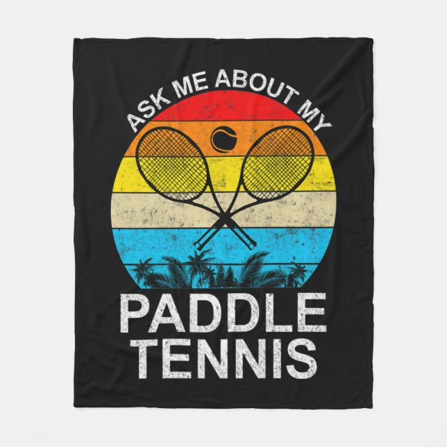 Paddle Tennis Tischtennis Beruflicher Spielplatz T Fleecedecke (Vorderseite)