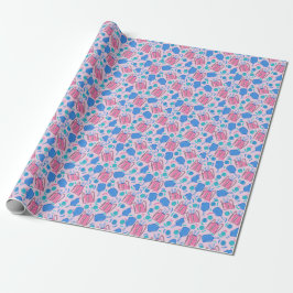 Paddle und Balls aus Pickleball Paddeln und Pink P Geschenkpapier