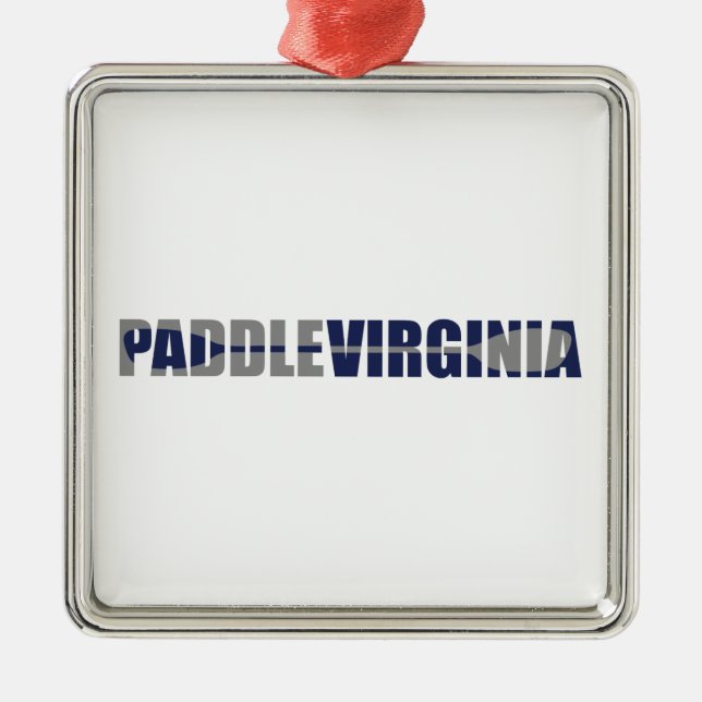 Paddle Virginia Kayaking Ornament Aus Metall (Vorne)