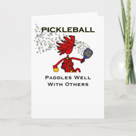 Paddle von Pickleball mit anderen Karte