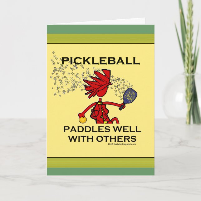 Paddle von Pickleball mit anderen Karte (Vorderseite)