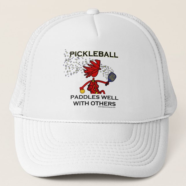 Paddle von Pickleball mit anderen Truckerkappe (Vorderseite)