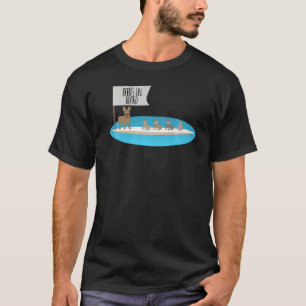 Paddleboard Französischer Bulldog und Welpensurfin T-Shirt