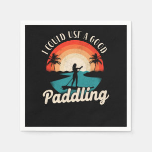 Paddleboard ich könnte ein gutes paddeln Mädchen V Serviette