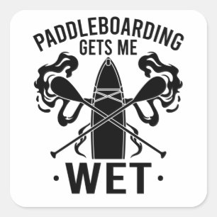 Paddleboard Paddleboarding Quadratischer Aufkleber