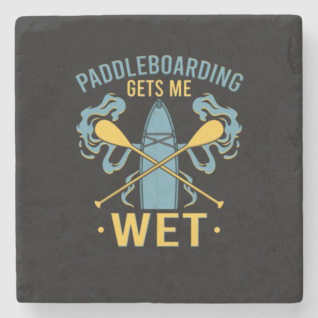 Paddleboard Paddleboarding Steinuntersetzer (Vorderseite)