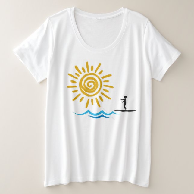 Paddleboard-T-Shirt Große Größe T-Shirt (Design vorne)